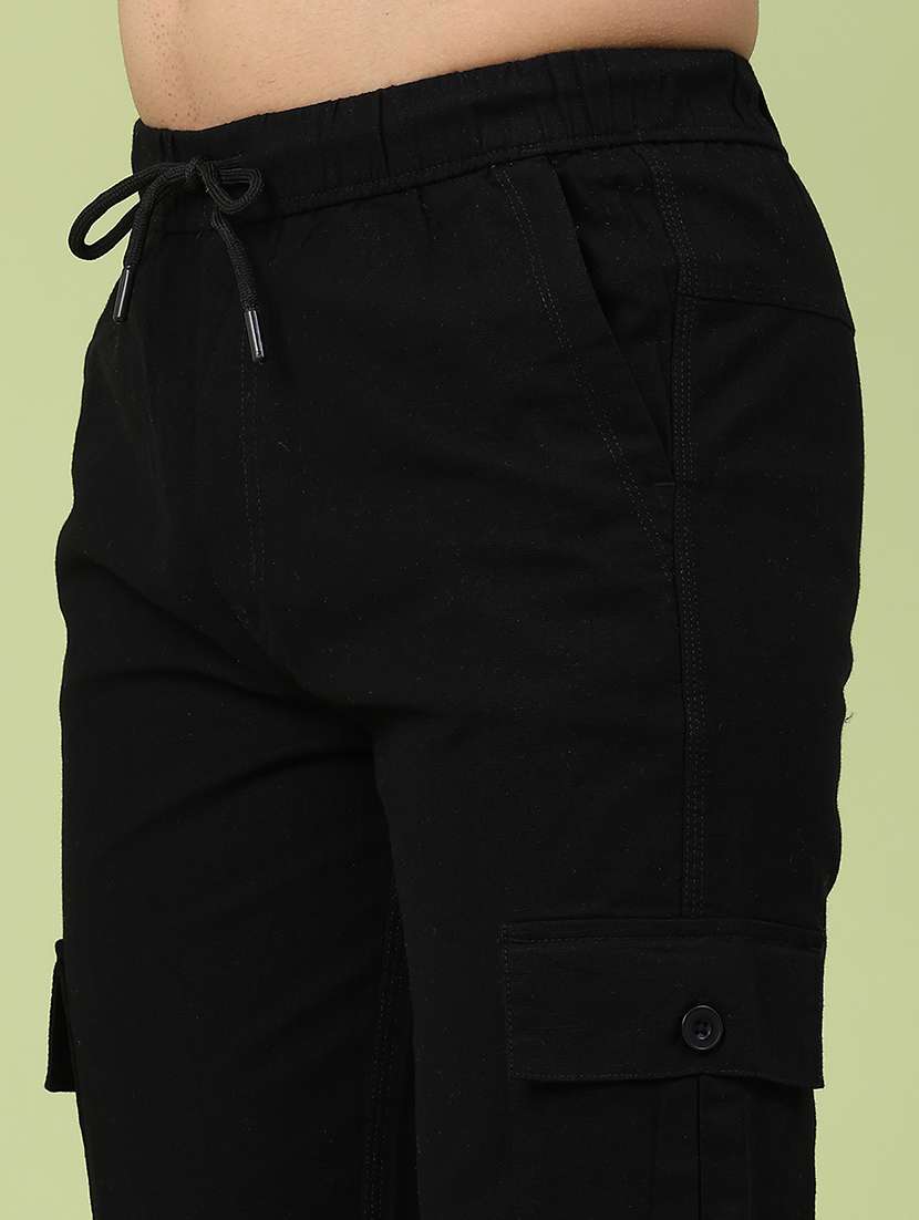 men solid mid rise regular fit cargo  - 22510299 -  Standard Image - 1