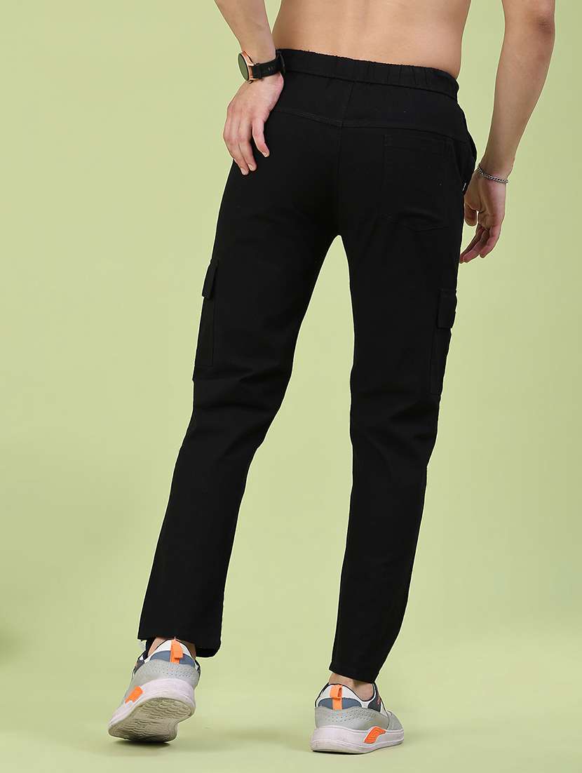 men solid mid rise regular fit cargo  - 22510299 -  Standard Image - 4