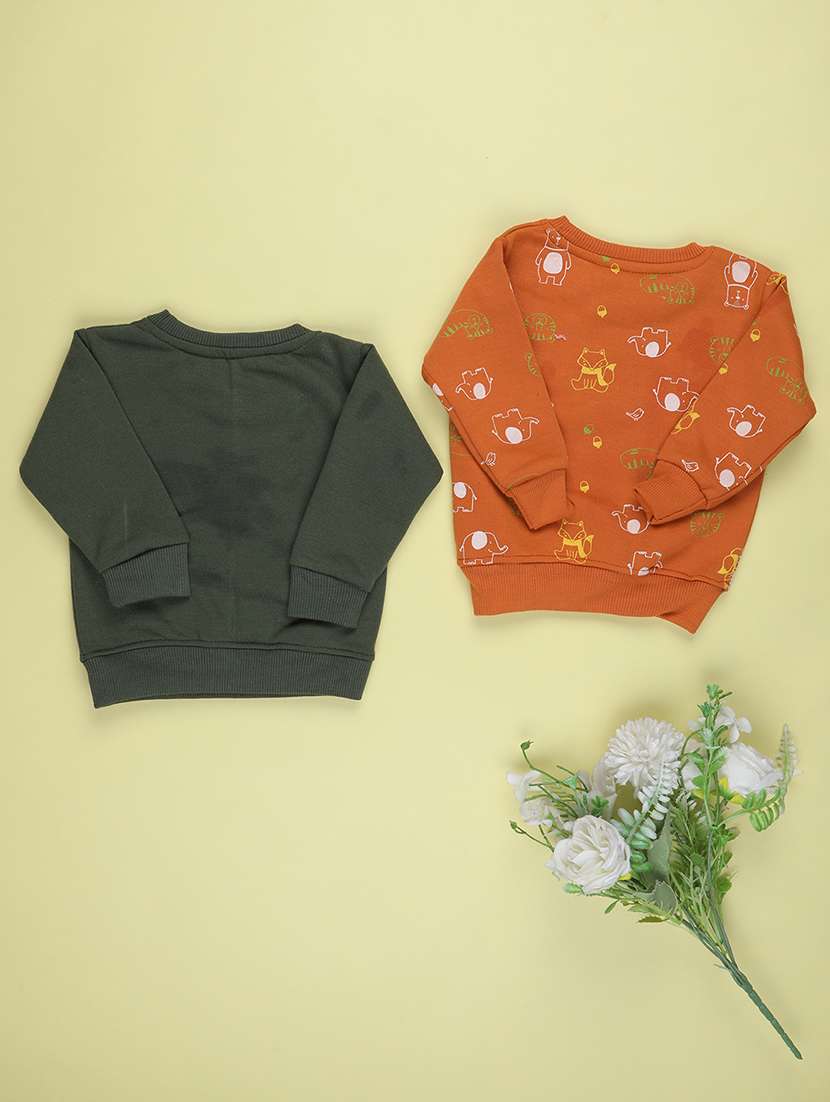 Boys Pack Of 2 Printed Long Sleeves Sweatshirt - 22510366 -  Standard Image - 1