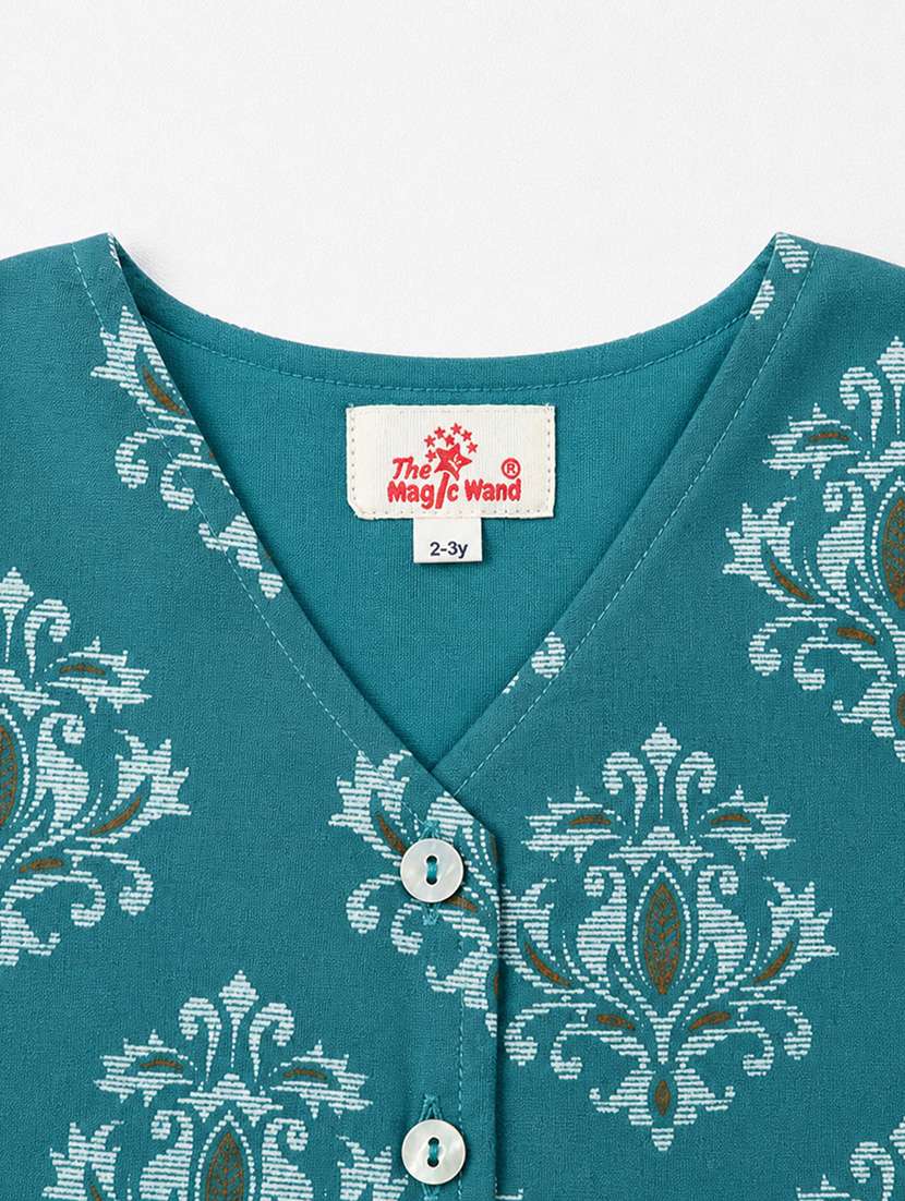 girls printed sleeveless top and trouser co-ord set - 22511088 -  Standard Image - 4