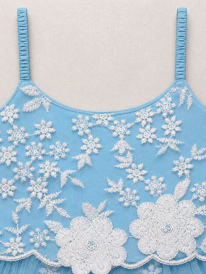 girls embroidered sleeveless kurta and pants et - 22511104 -  Standard Image - 4