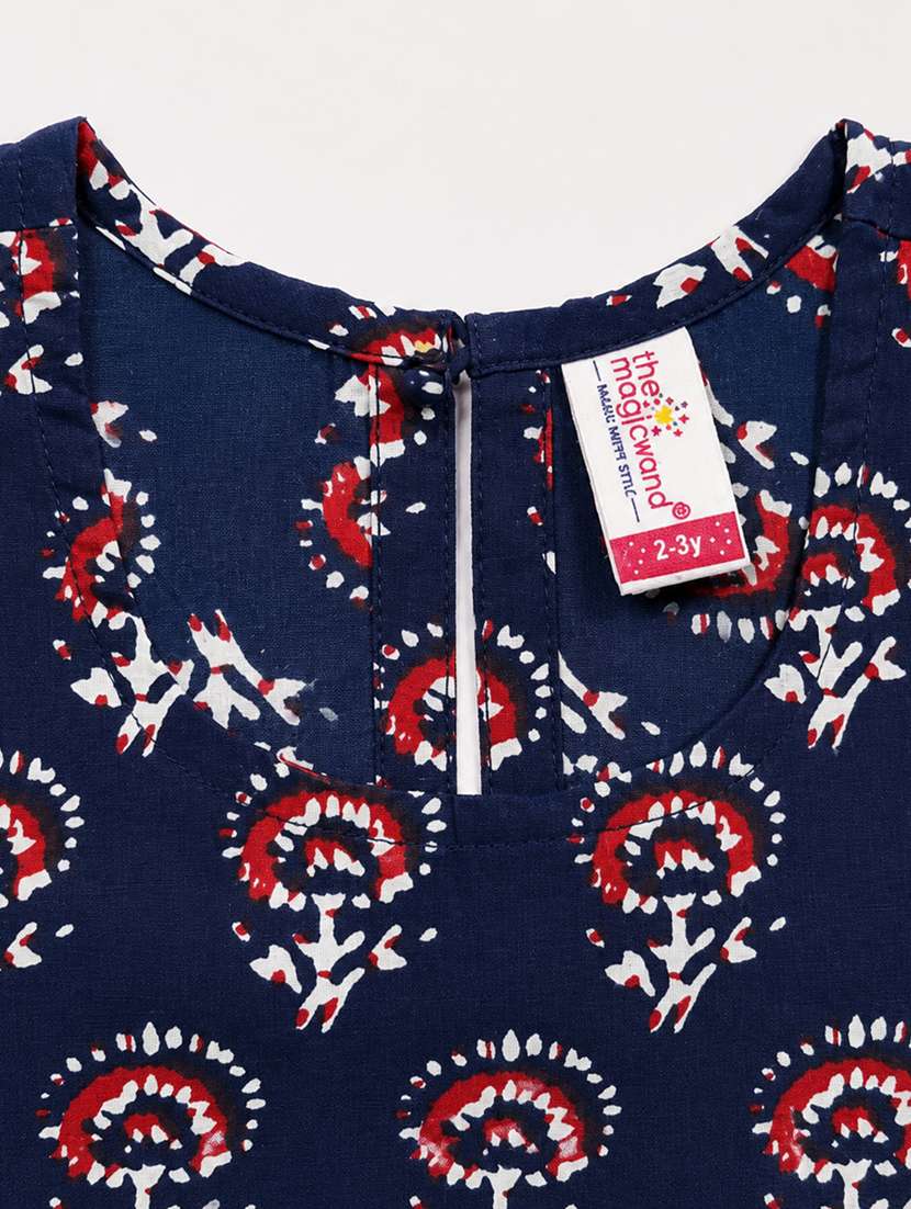 girls printed sleeveless top and shorts co-ord set - 22511152 -  Standard Image - 4