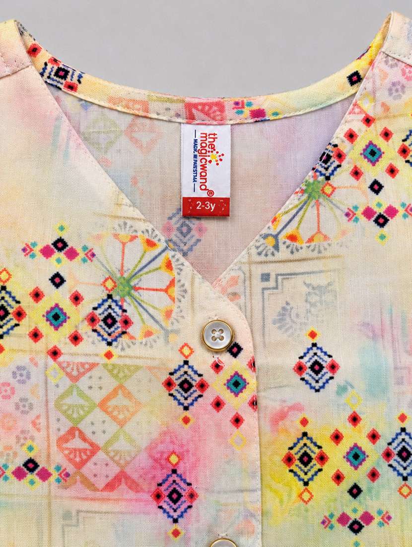 girls printed sleeveless top and trouser co-ord set - 22511155 -  Standard Image - 4
