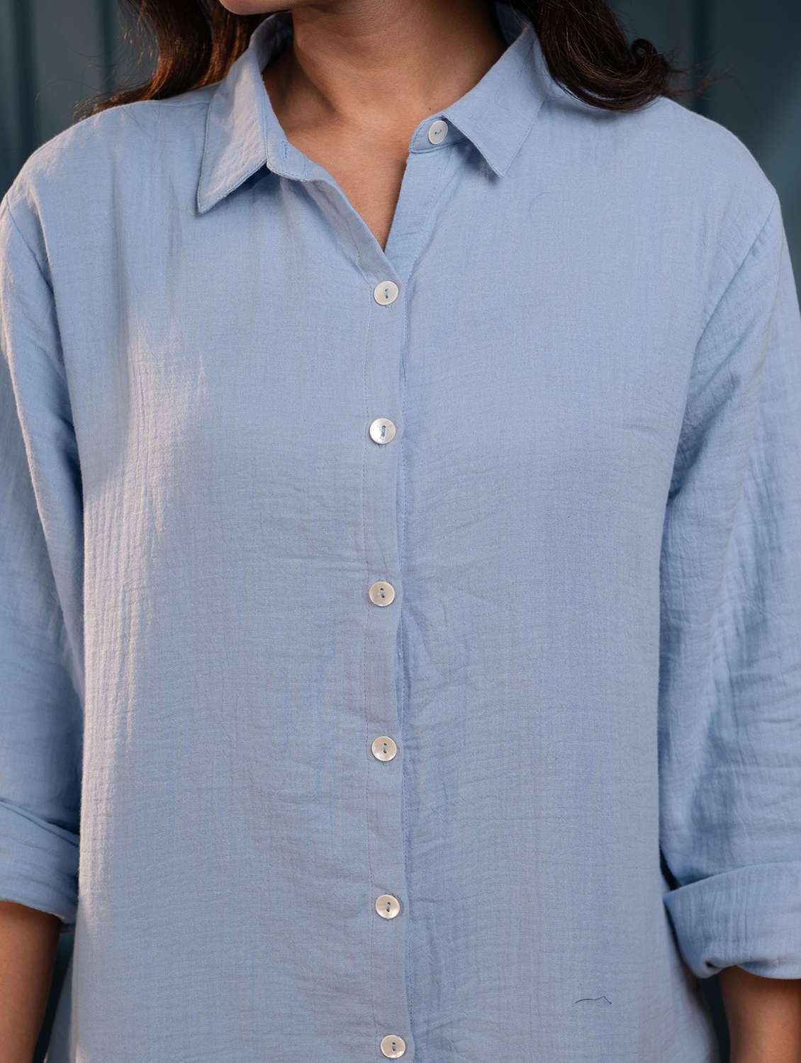 Women Solid Collared Regular Shirt - 22511190 -  Standard Image - 1