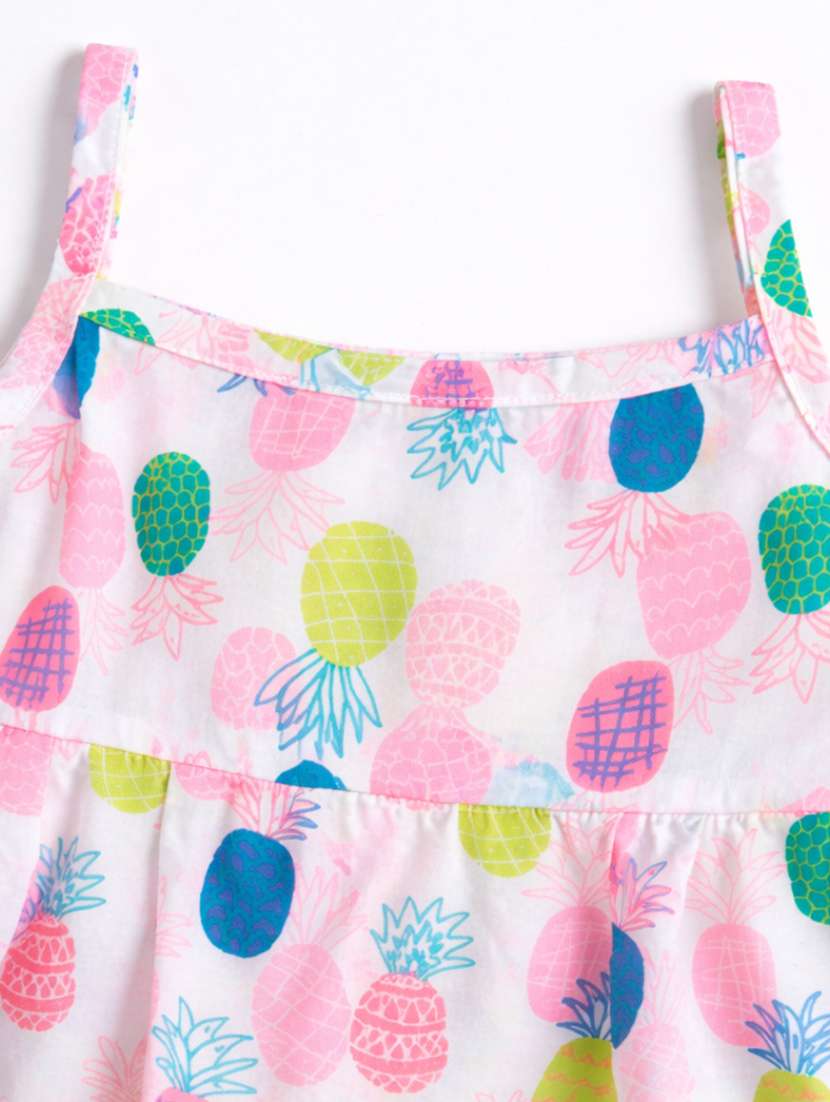 girls printed sleeveless top and shorts co-ord set - 22511209 -  Standard Image - 4