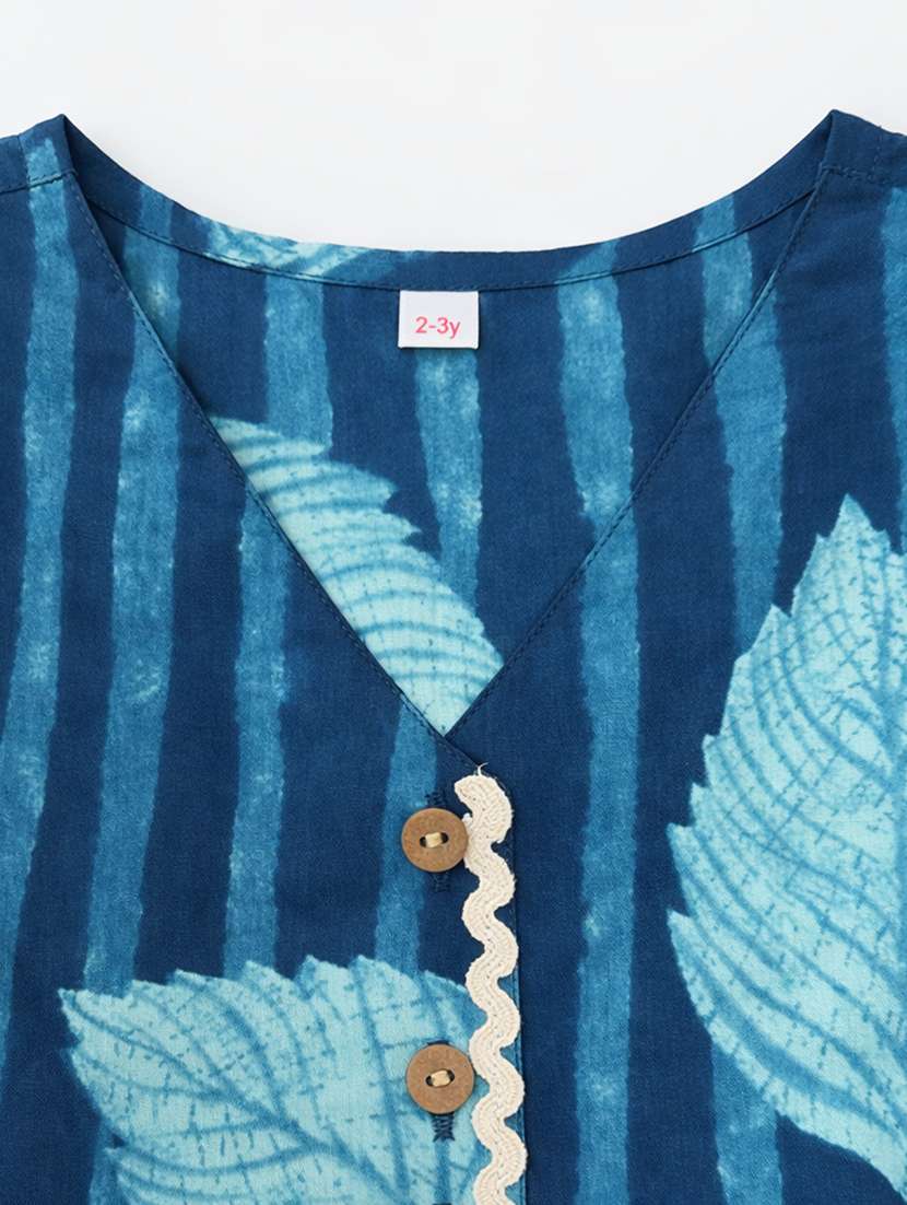 girls printed sleeveless top and palazzo set - 22511231 -  Standard Image - 4