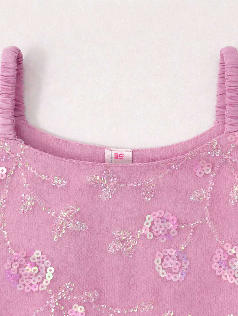 girls embroidered sleeveless lehenga choli set - 22511241 -  Standard Image - 4