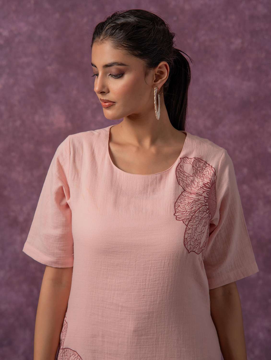 women embroidered round neck a-line kurta - 22511253 -  Standard Image - 1