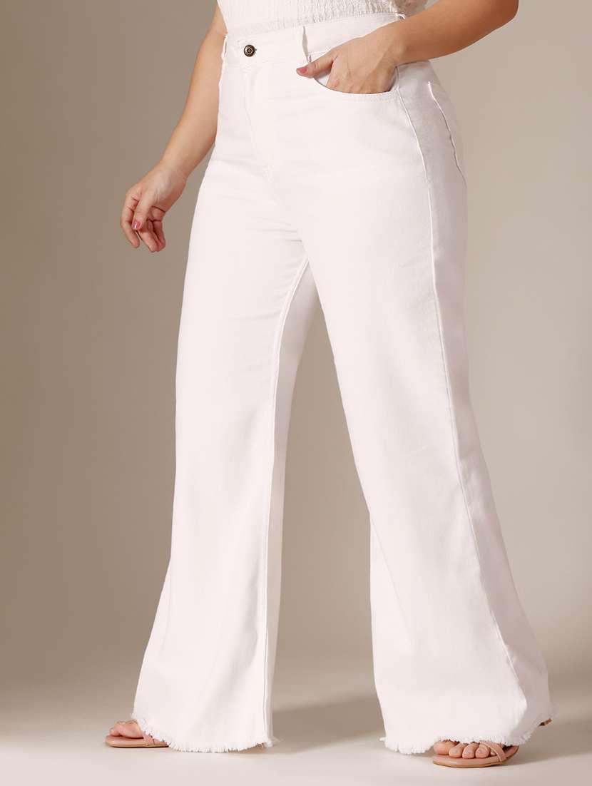 women solid high rise bootcut jeans - 22511339 -  Standard Image - 1