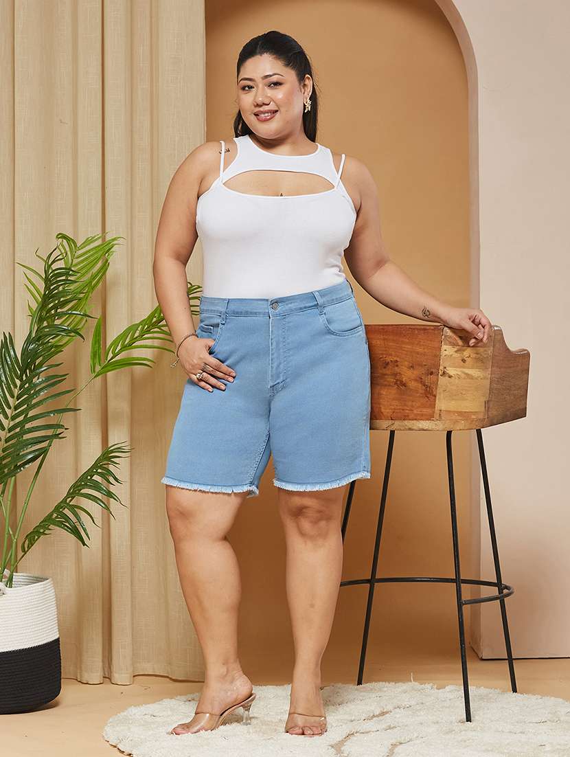 women solid high rise bermuda shorts - 22511381 -  Standard Image - 4