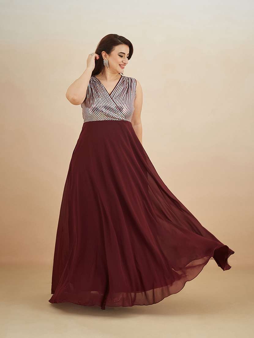 women sequined sleeveless gown - 22511511 -  Standard Image - 1