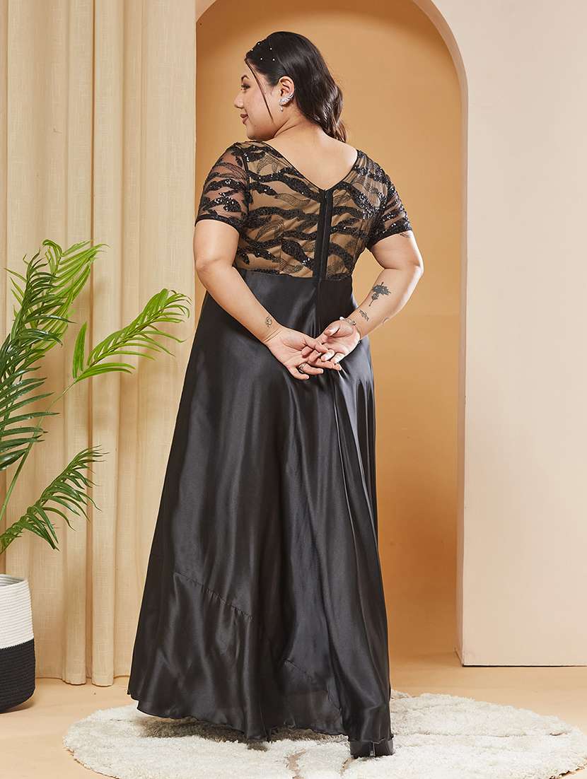 Women Embroidered Short Sleeves Gown - 22511565 -  Standard Image - 4