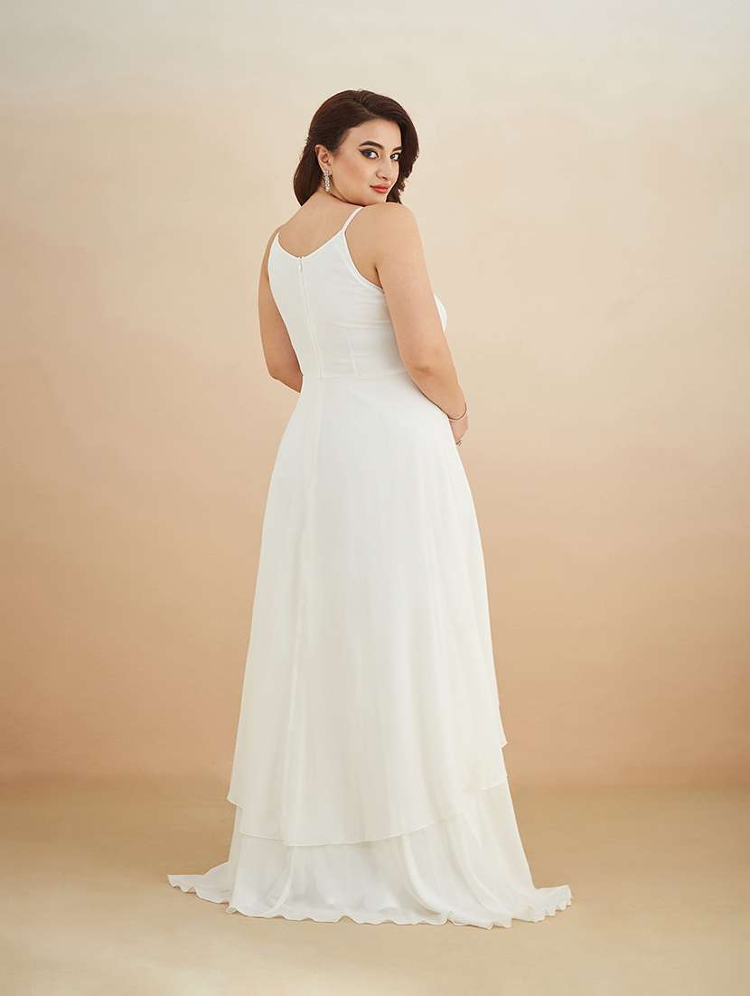 women sequined halter neck layered maxi dress - 22511569 -  Standard Image - 4