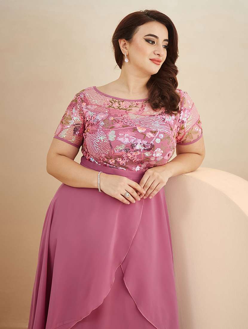 women embroidered short sleeves layered dress - 22511578 -  Standard Image - 1