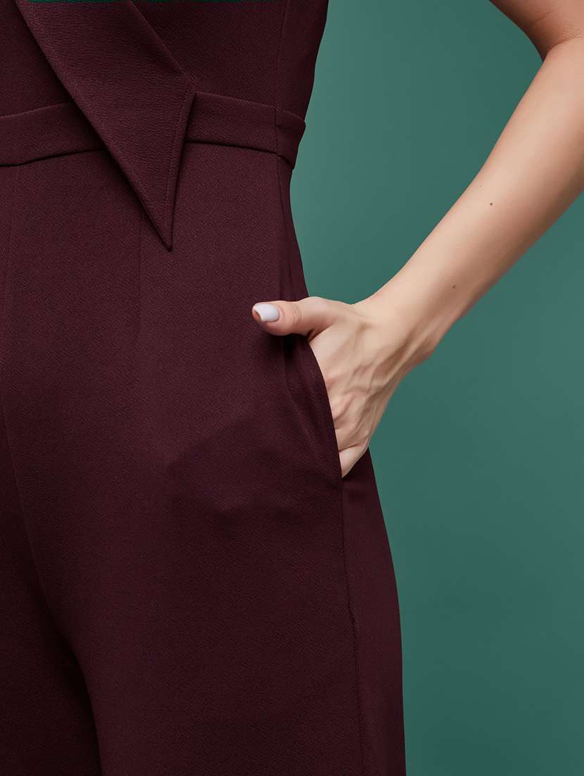 women solid sleeveless full leg jumpsuit - 22511641 -  Standard Image - 4