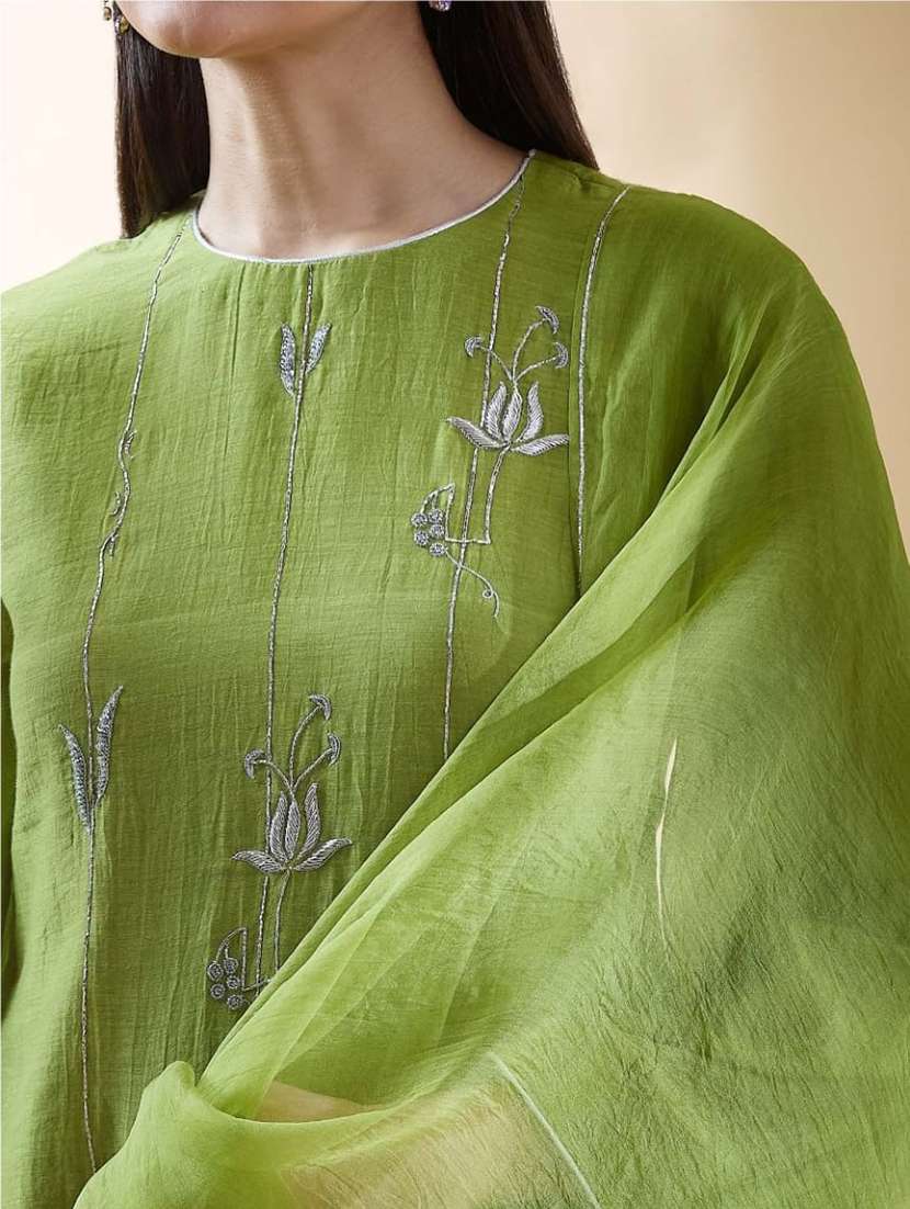 women embroidered bell sleeve kurta pant with dupatta set - 22511765 -  Standard Image - 6