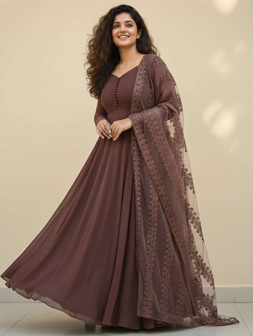 women solid long sleeve kurta dupatta set - 22511769 -  Standard Image - 1