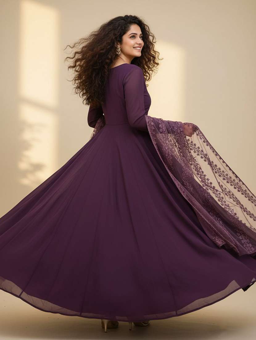 women solid long sleeve kurta dupatta set - 22511770 -  Standard Image - 4