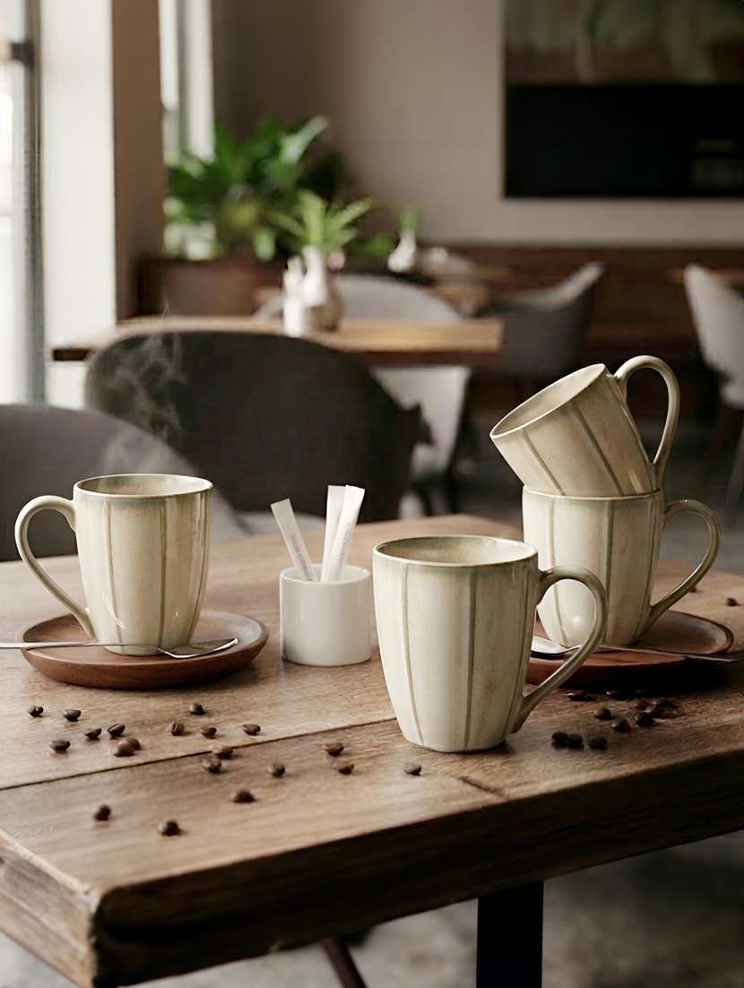 moody panda elegant collection | mug set of 4 | coffee mug | milk mug | porcelain mugs | 300ml | designer mugs | large | mud
