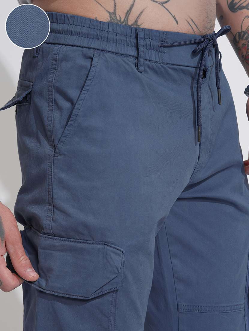 men solid mid rise regular fit jogger - 22511791 -  Standard Image - 1