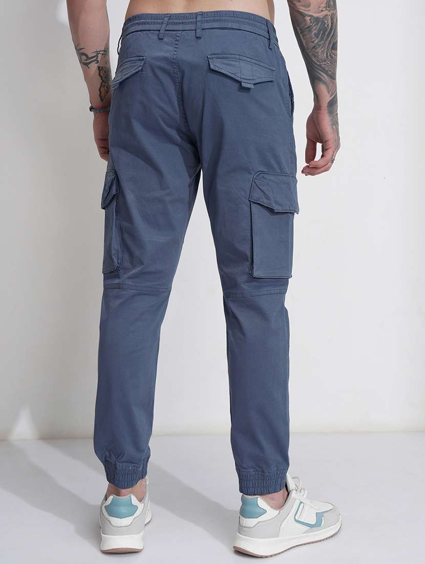 men solid mid rise regular fit jogger - 22511791 -  Standard Image - 4