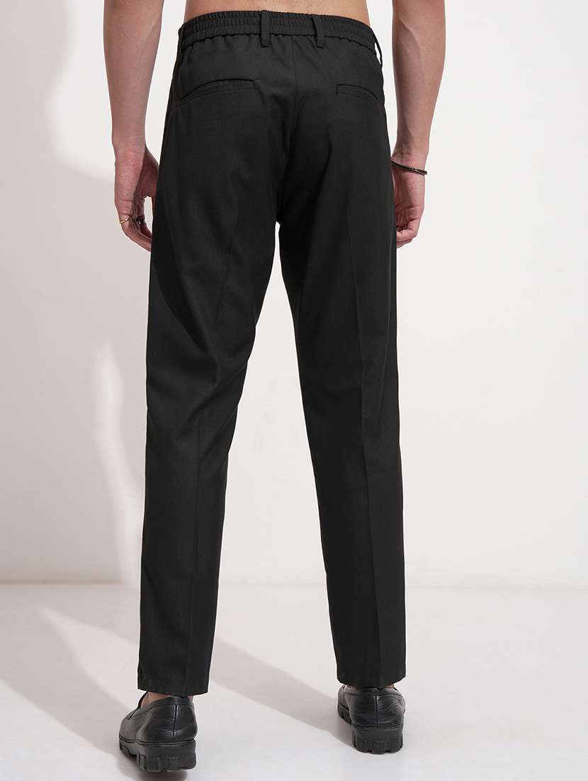 men solid mid rise pleated casual trouser - 22511800 -  Standard Image - 4