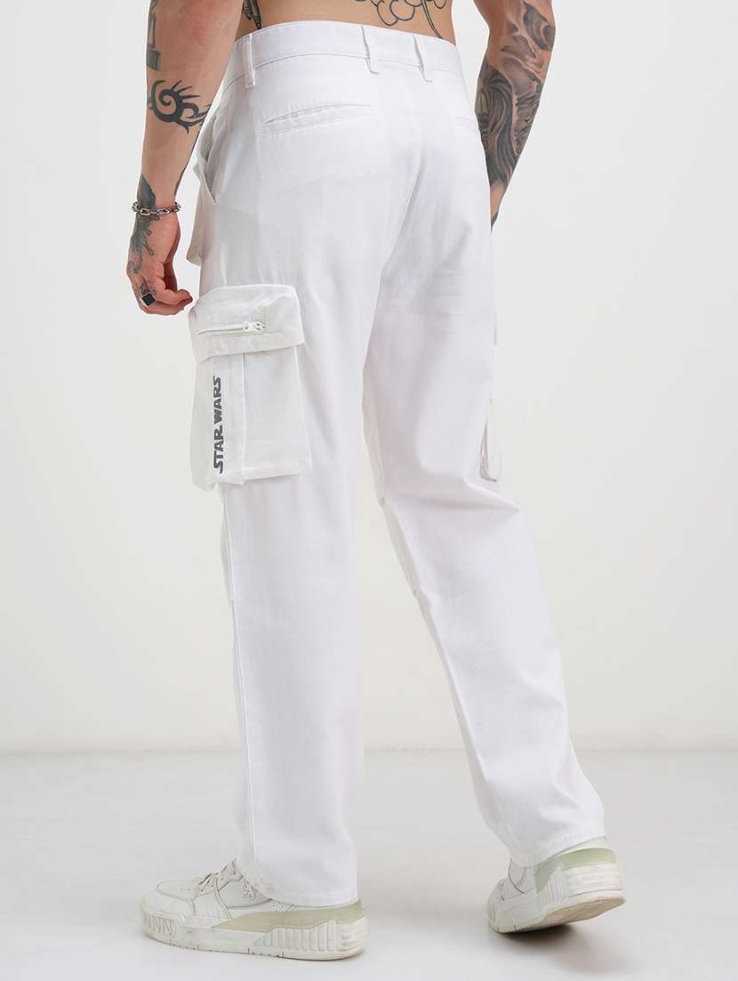 men solid mid rise relaxed fit cargo  - 22511817 -  Standard Image - 4