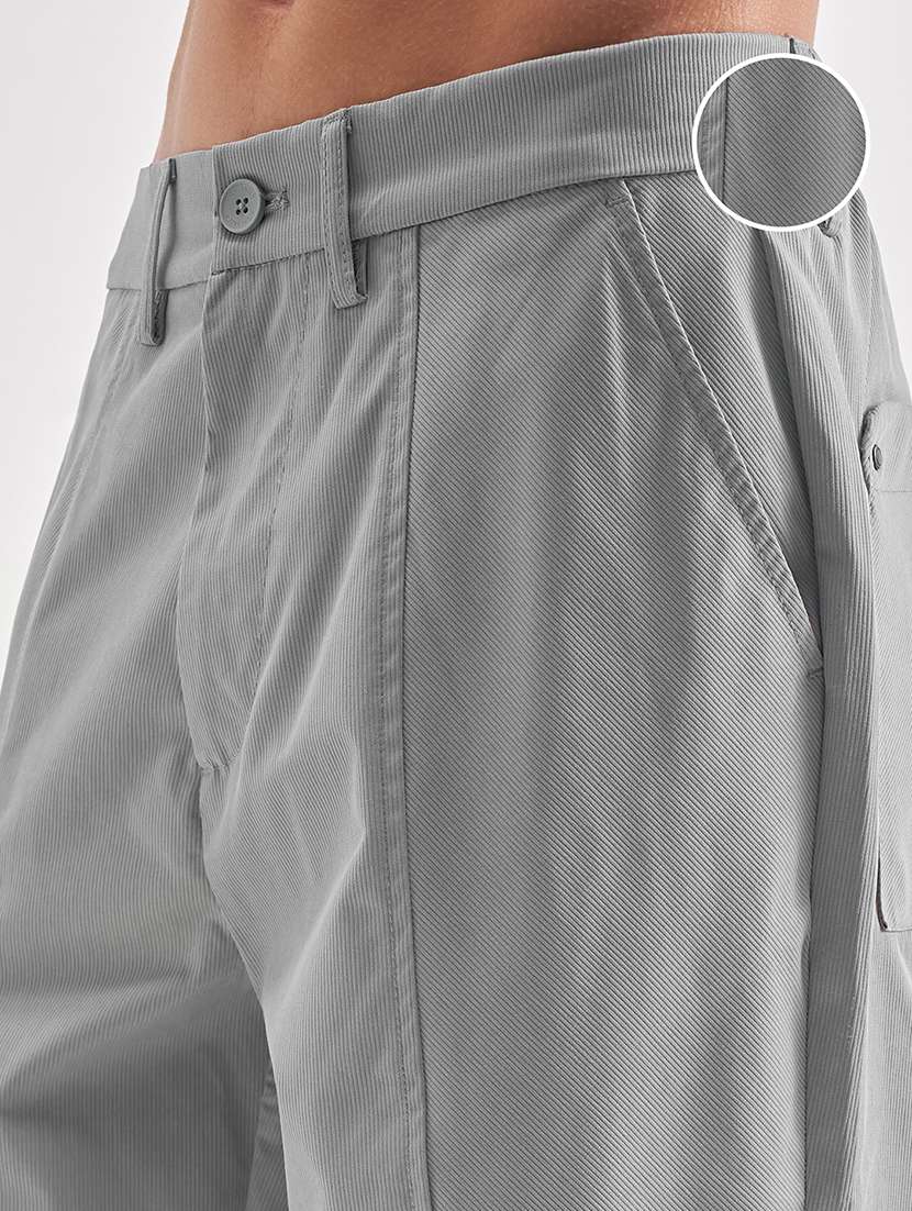 men solid mid rise pleated casual trouser - 22511848 -  Standard Image - 1