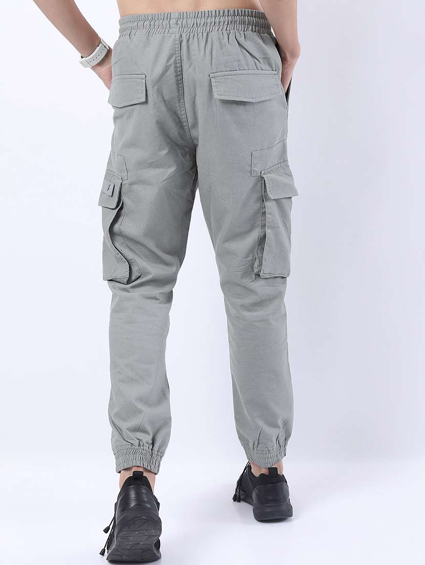 men solid mid rise regular fit jogger - 22511854 -  Standard Image - 4