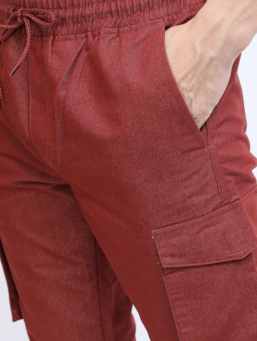 men solid mid rise regular fit jogger - 22511866 -  Standard Image - 1