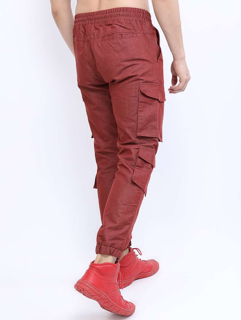 men solid mid rise regular fit jogger - 22511866 -  Standard Image - 4