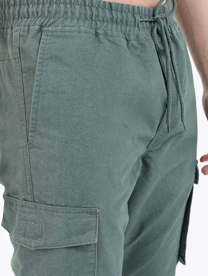 men solid mid rise regular fit jogger - 22511870 -  Standard Image - 1