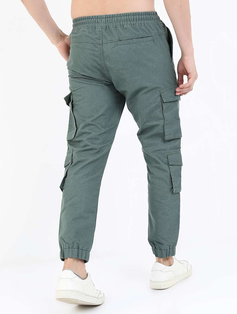 men solid mid rise regular fit jogger - 22511870 -  Standard Image - 4