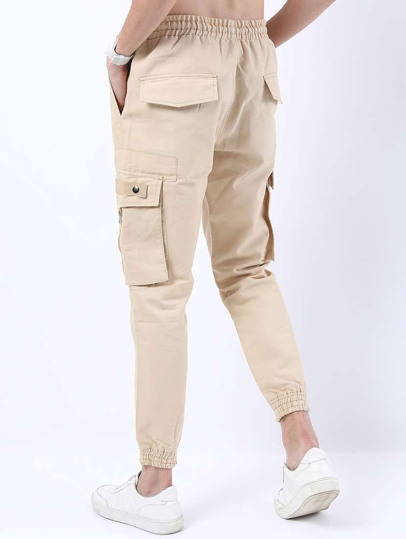 men solid mid rise regular fit jogger - 22511873 -  Standard Image - 4