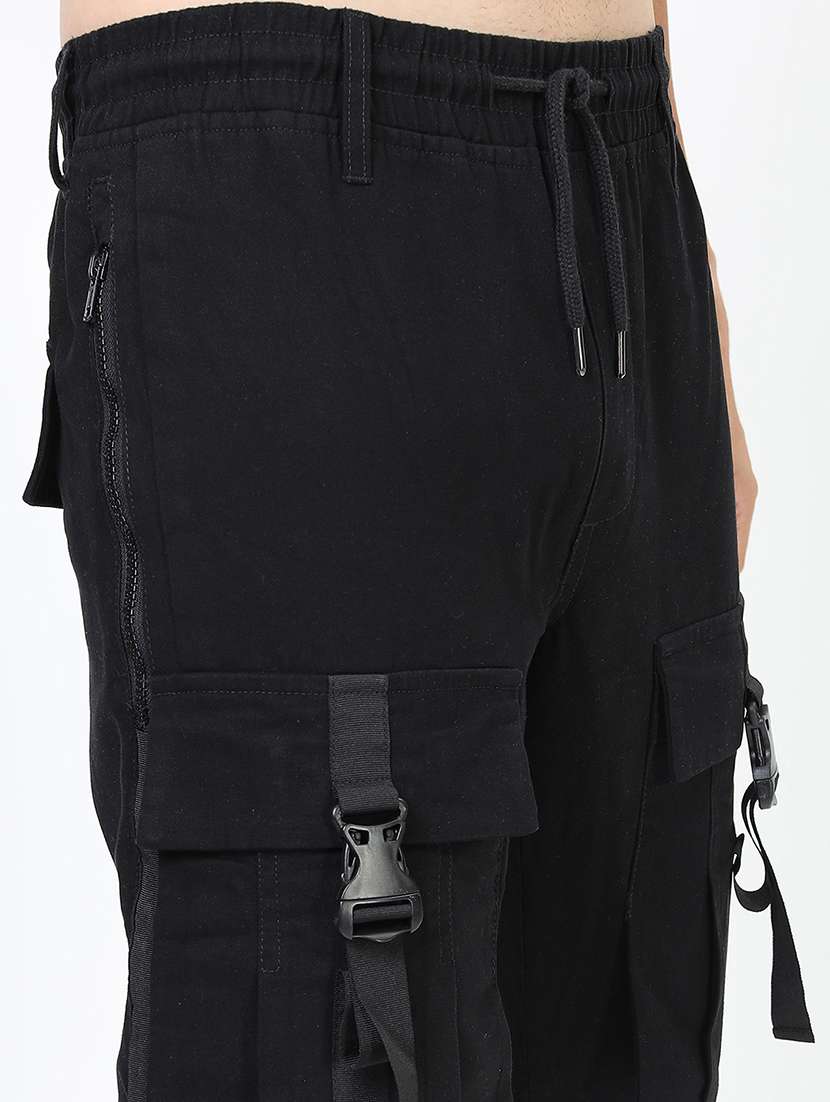 men solid mid rise regular fit cargo  - 22511874 -  Standard Image - 1