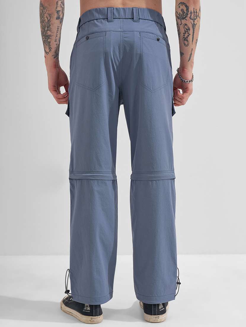 Men Solid Mid Rise Relaxed Fit Cargo - 22511887 -  Standard Image - 4