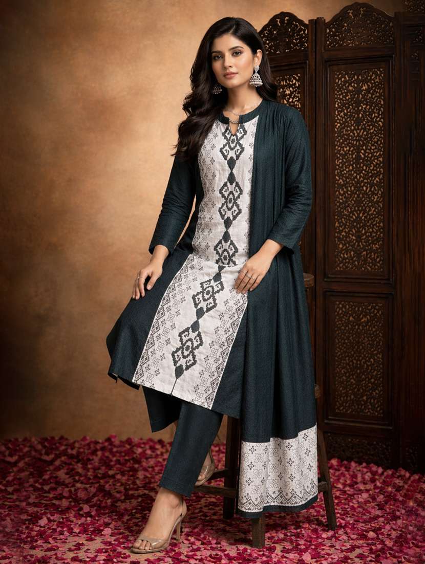 women self design long sleeve kurta pant with dupatta set - 22511926 -  Standard Image - 4