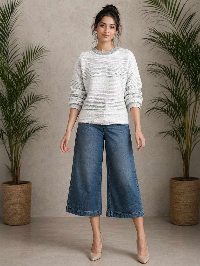 women self design round neck pullover - 22511943 -  Standard Image - 4