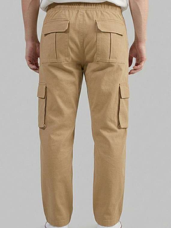men solid mid rise loose fit cargo  - 22512073 -  Standard Image - 1