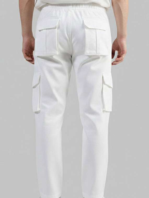 men solid mid rise loose fit cargo  - 22512075 -  Standard Image - 1