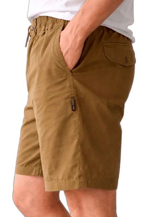 Men Solid Mid Rise Loose Fit Shorts - 22512180 -  Standard Image - 1