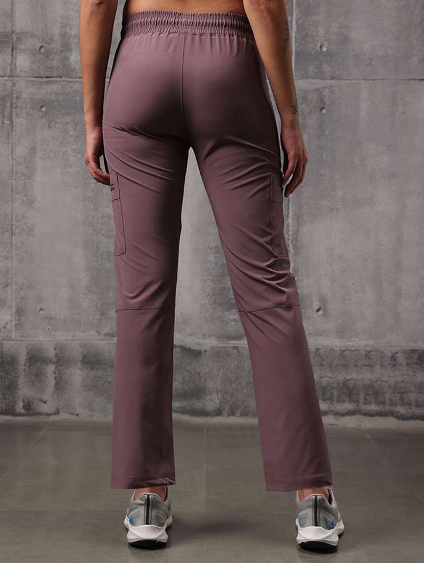 women solid mid rise regular track pant - 22512207 -  Standard Image - 4