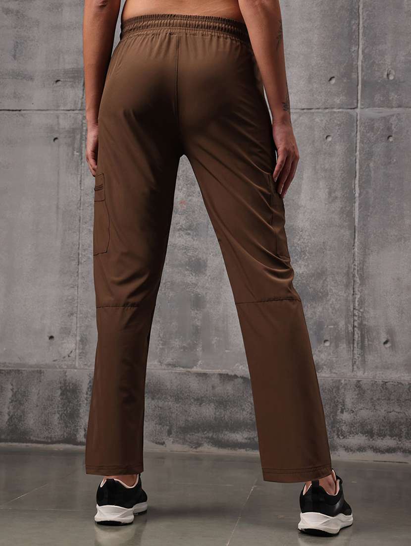 women solid mid rise track pant - 22512208 -  Standard Image - 4