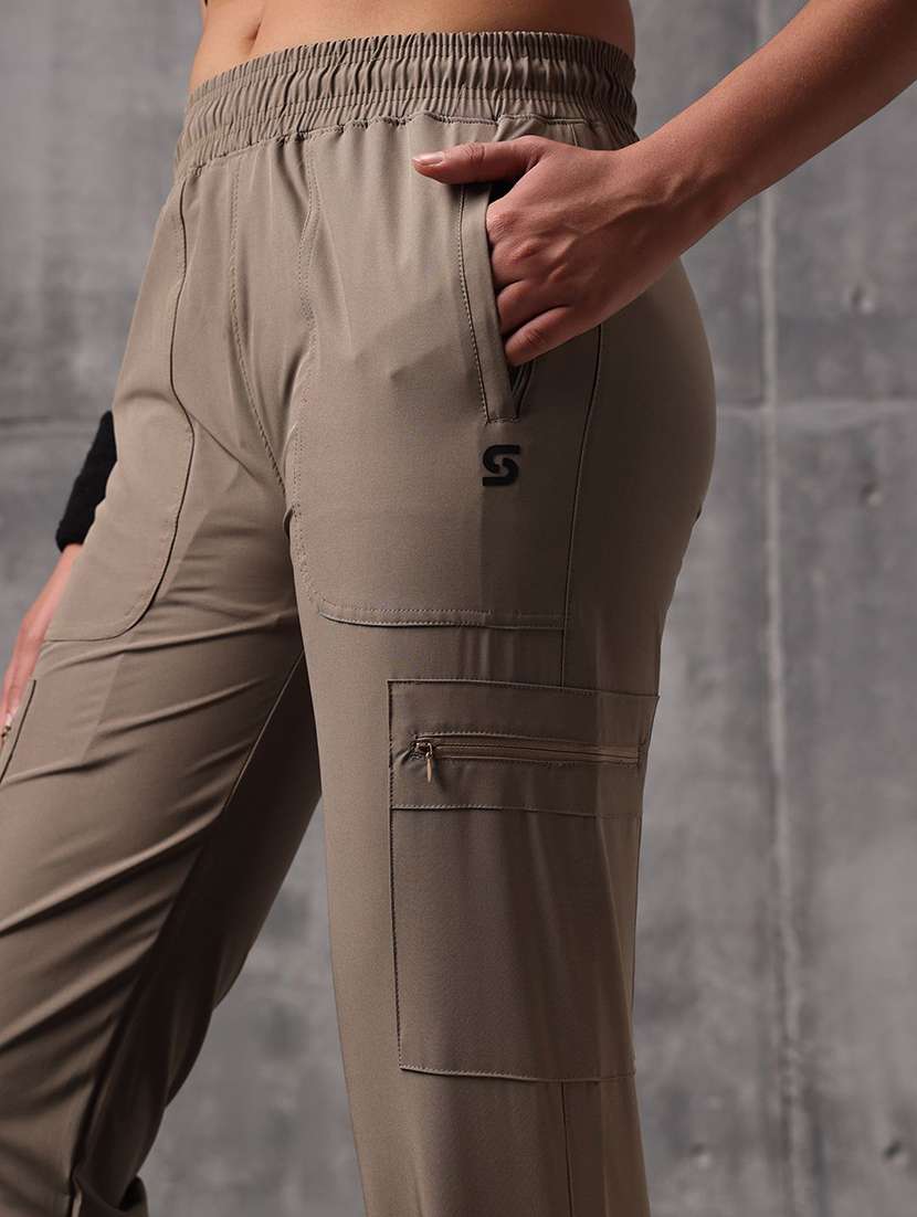 women solid mid rise regular track pant - 22512209 -  Standard Image - 1