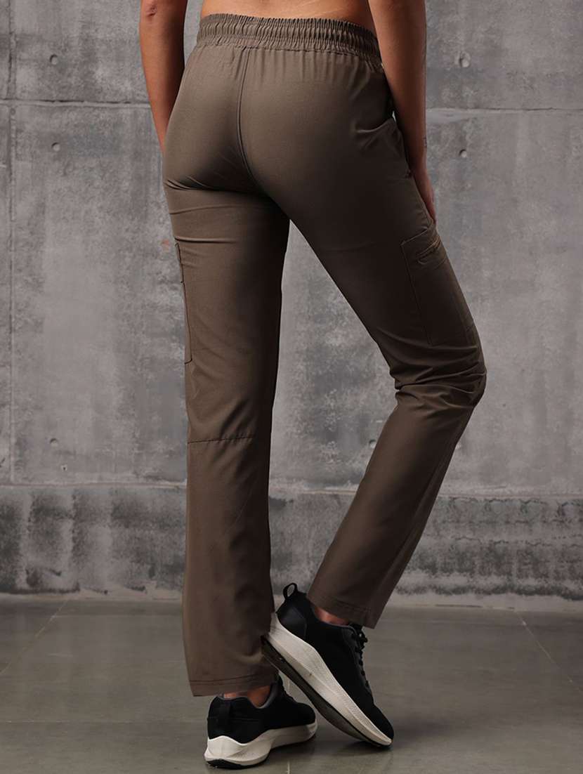 women solid mid rise regular track pant - 22512210 -  Standard Image - 4