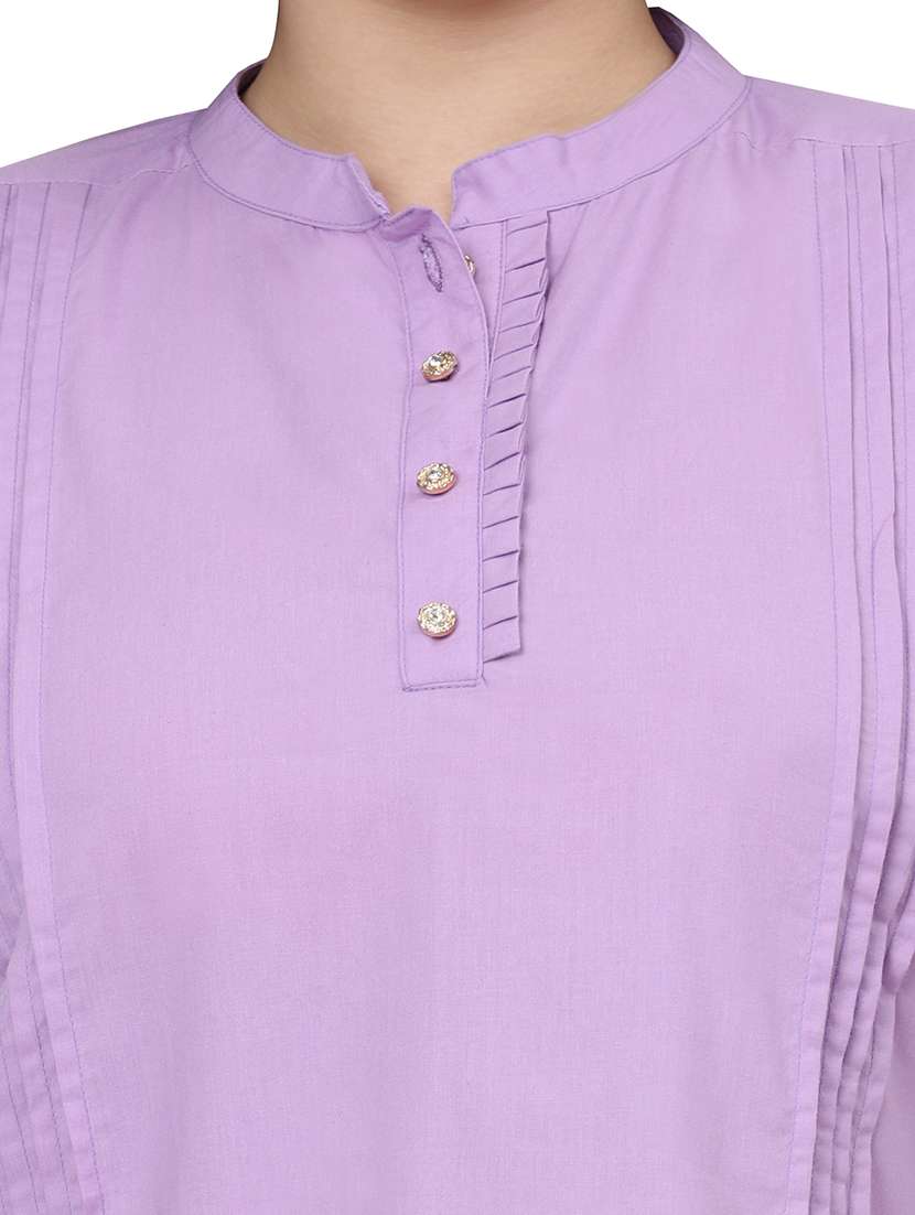 women solid three quarter sleeves regular top - 22512278 -  Standard Image - 1