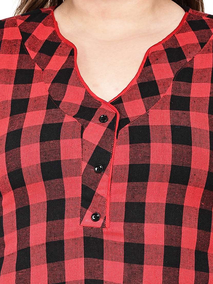 red crepe regular top - 22512297 -  Standard Image - 1