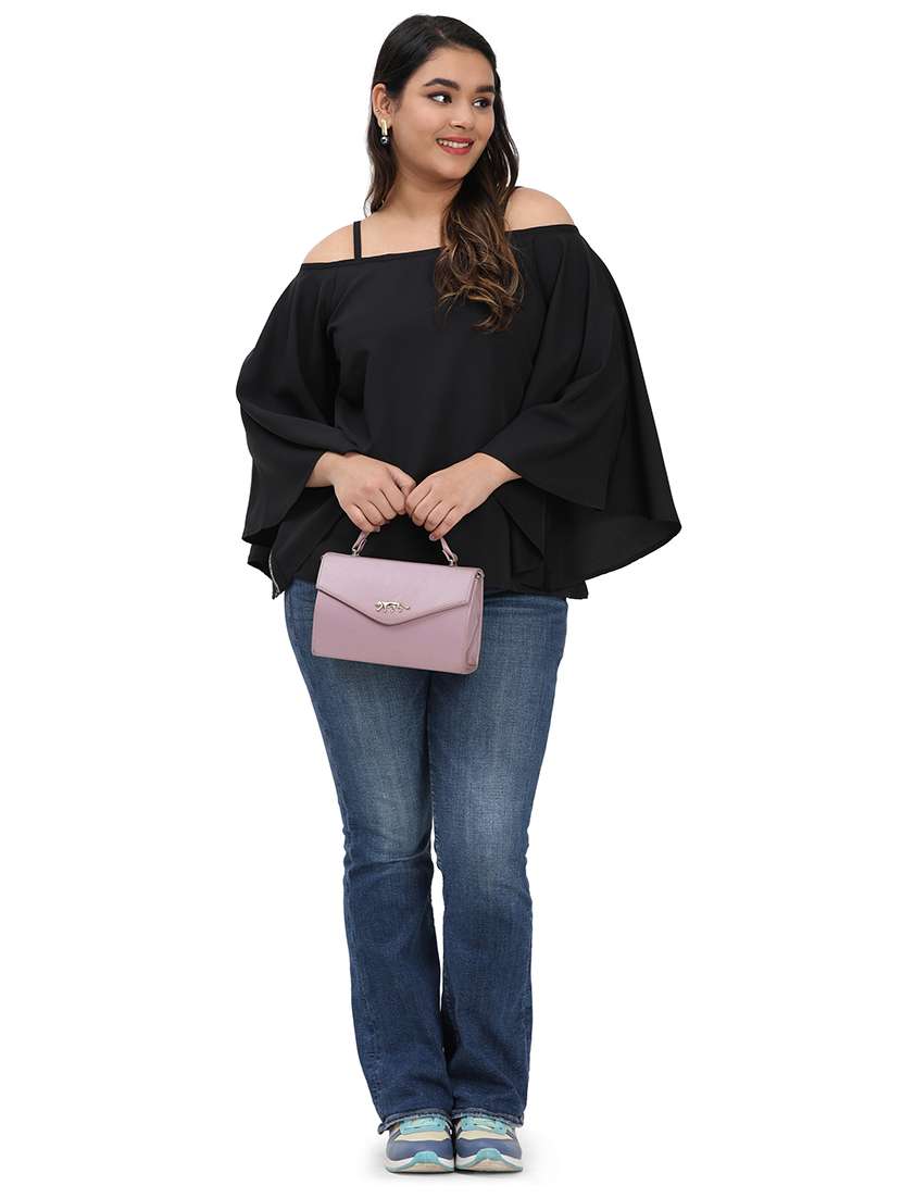 Women Solid Cold Shoulder Top - 22512306 -  Standard Image - 4