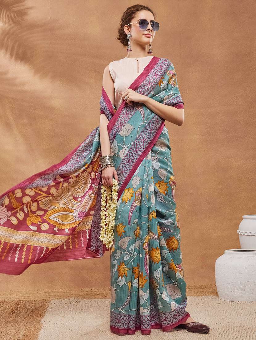 women kalamkari ready to wear saree with blouse - 22512344 -  Standard Image - 4