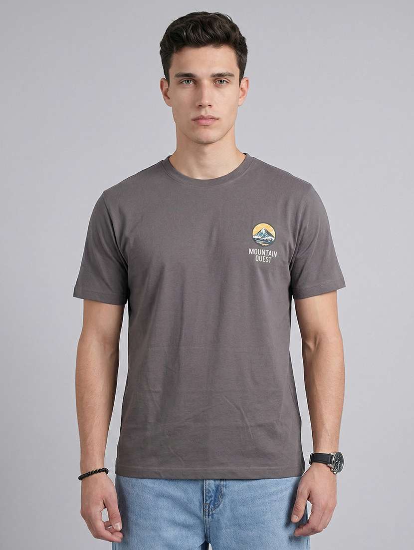 men printed short sleeve regular fit t-shirt - 22512422 -  Standard Image - 1